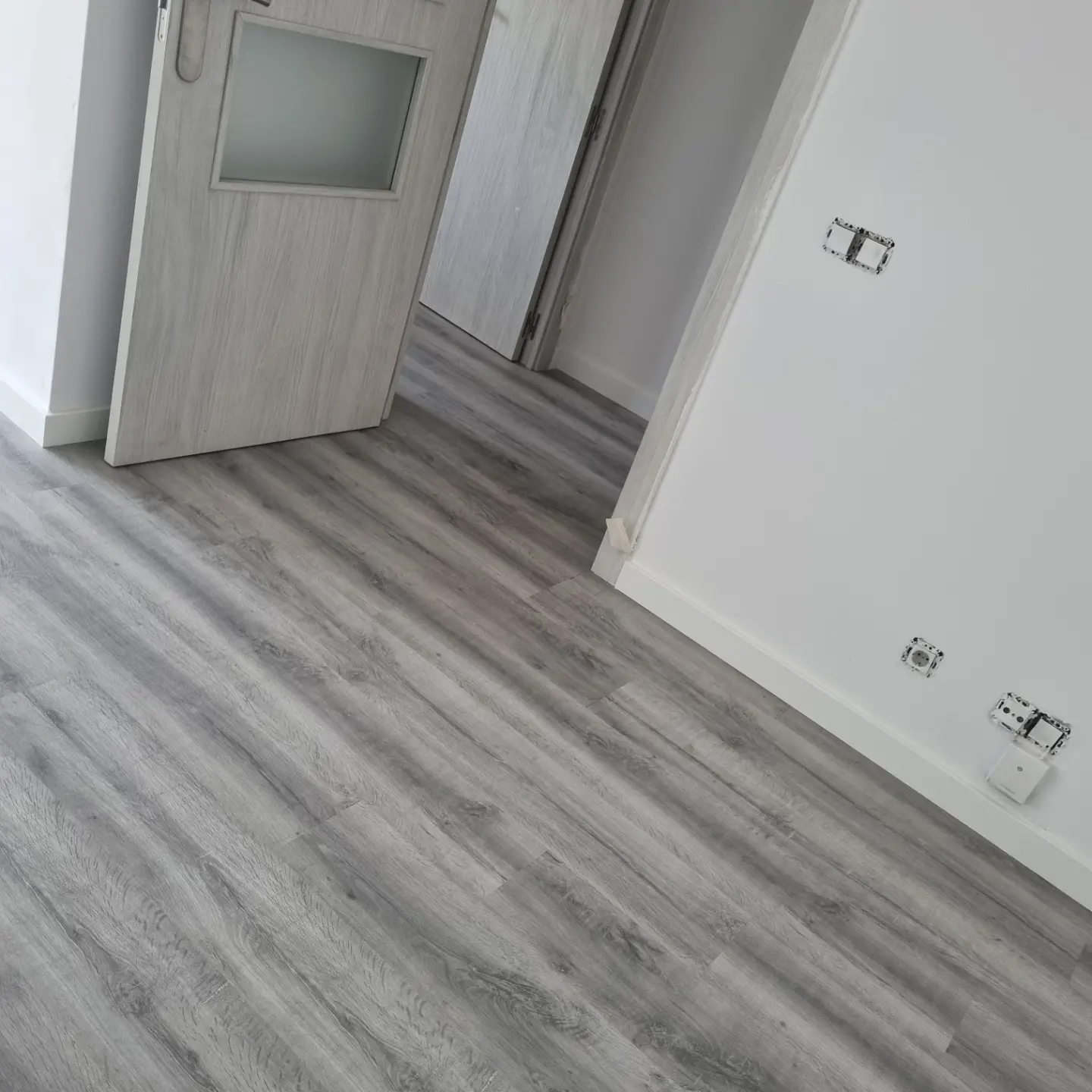Parquet renovado, detalle de las juntas